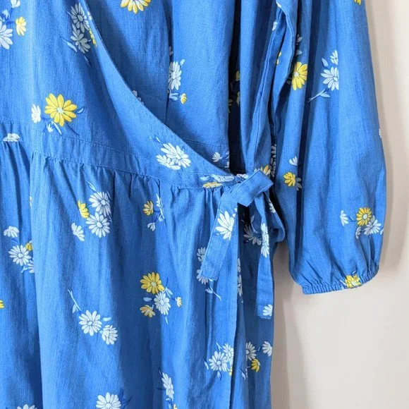 Old Navy Floral Wrap Dress Cottagecore, size XL - Picture 5 of 9
